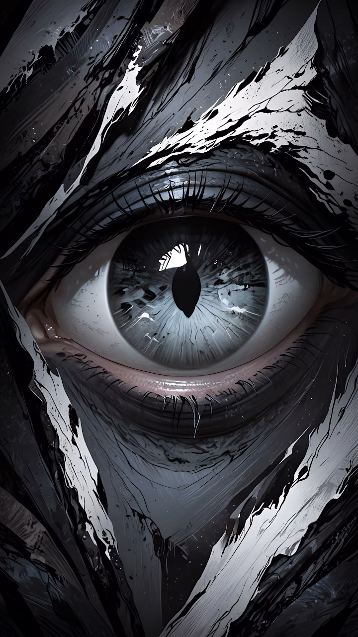 Download Intense Abstract Eye Close-up Monochrome Digital Art Wallpaper in Mobile HD Intense Abstract Eye Close-up Monochrome Digital Art - Free Mobile AMOLED Wallpaper Background