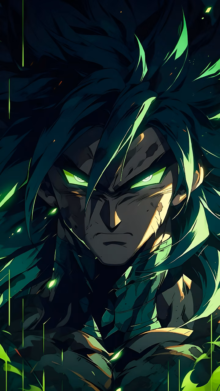 Download Intense Anime Warrior Portrait Glowing Green Eyes Digital Art Wallpaper in Mobile HD Intense Anime Warrior Portrait Glowing Green Eyes Digital Art - Free Mobile AMOLED Wallpaper Background