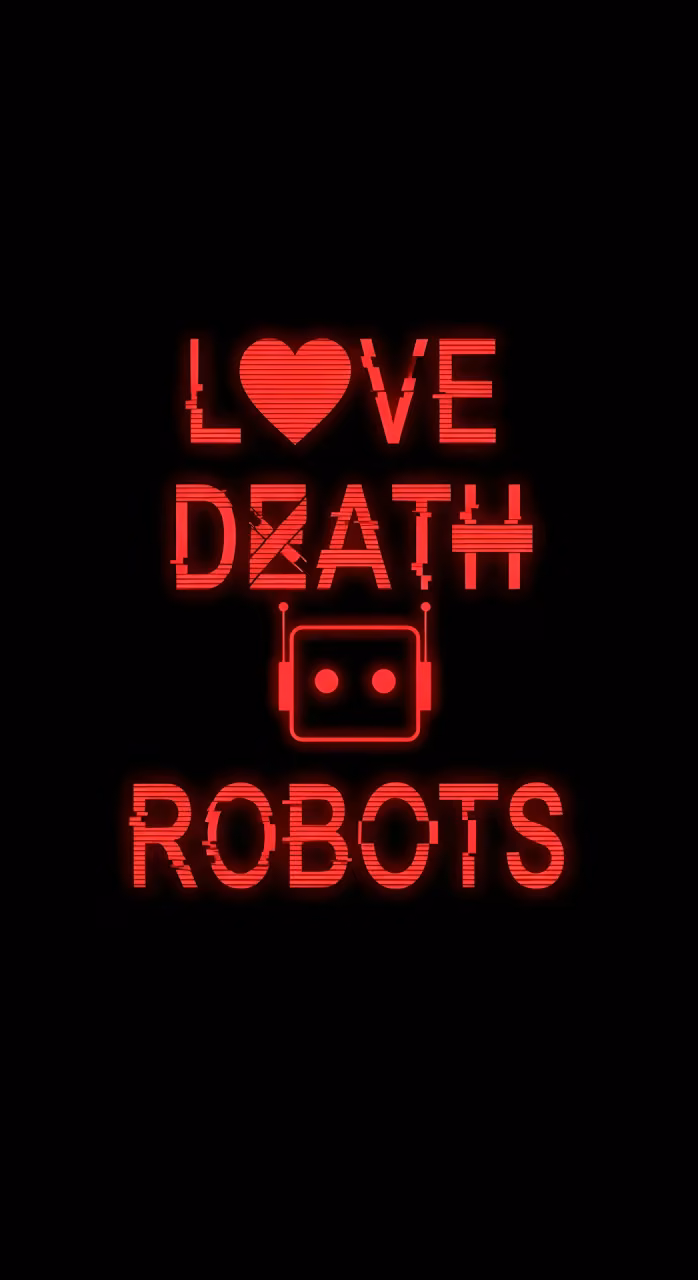 Download Love Death Robots Glitch Neon Retro Typography Wallpaper in Mobile HD Love Death Robots Glitch Neon Retro Typography - Free Mobile AMOLED Wallpaper Background