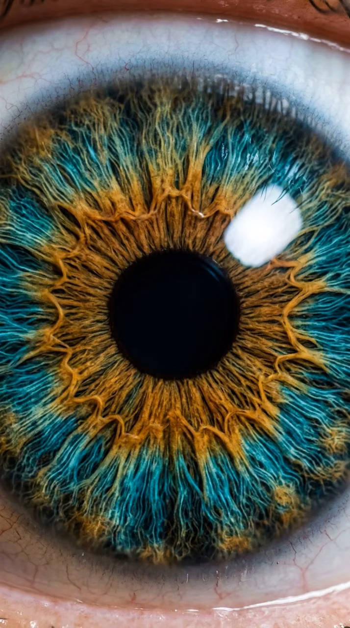 Download Macro Photography of a Human Eye Iris in Gold and Teal Wallpaper in Mobile HD Macro Photography of a Human Eye Iris in Gold and Teal - Free Mobile AMOLED Wallpaper Background