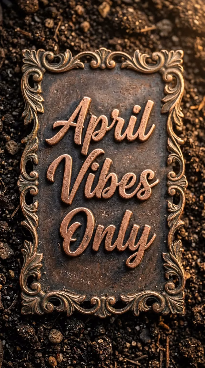 Download Metallic Embossed 'April Vibes Only' Quote on Granular Background Wallpaper in Mobile HD Metallic Embossed 'April Vibes Only' Quote on Granular Background - Free Mobile AMOLED Wallpaper Background