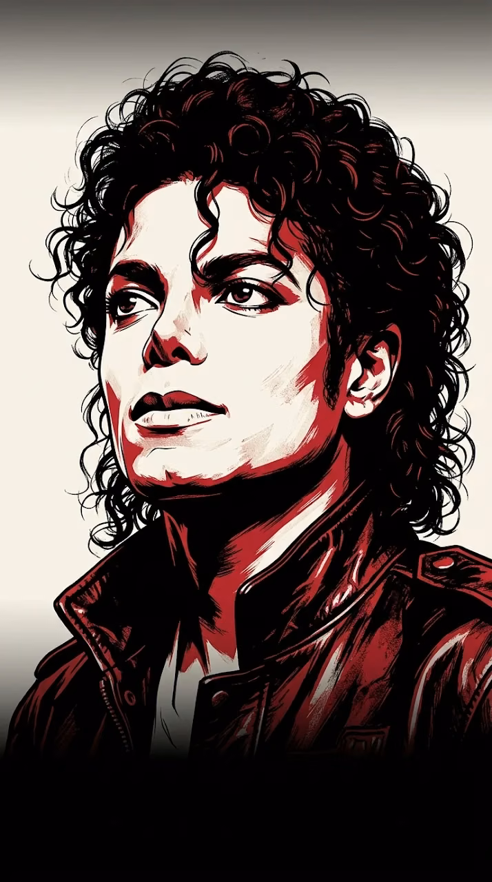 Michael Jackson High Contrast Red Pop Art Wallpaper - Free Mobile AMOLED Wallpaper Background