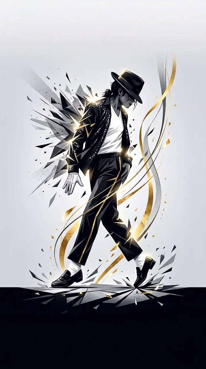 Download Michael Jackson Moonwalk Geometric Illustration Wallpaper in Mobile HD Michael Jackson Moonwalk Geometric Illustration - Free Mobile AMOLED Wallpaper Background