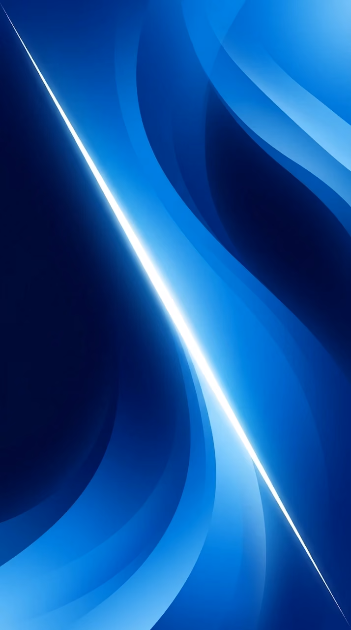 Minimalist Abstract Blue Fluid Wave Gradient - Free Mobile AMOLED Wallpaper Background
