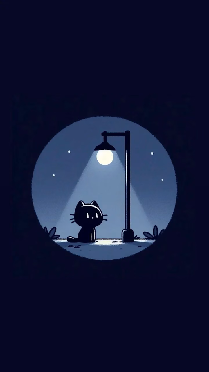 Download Minimalist Black Cat Street Lamp Illustration, Dark Art Wallpaper in 4K UHD Minimalist Black Cat Street Lamp Illustration, Dark Art - Free 4K Desktop Wallpaper Background