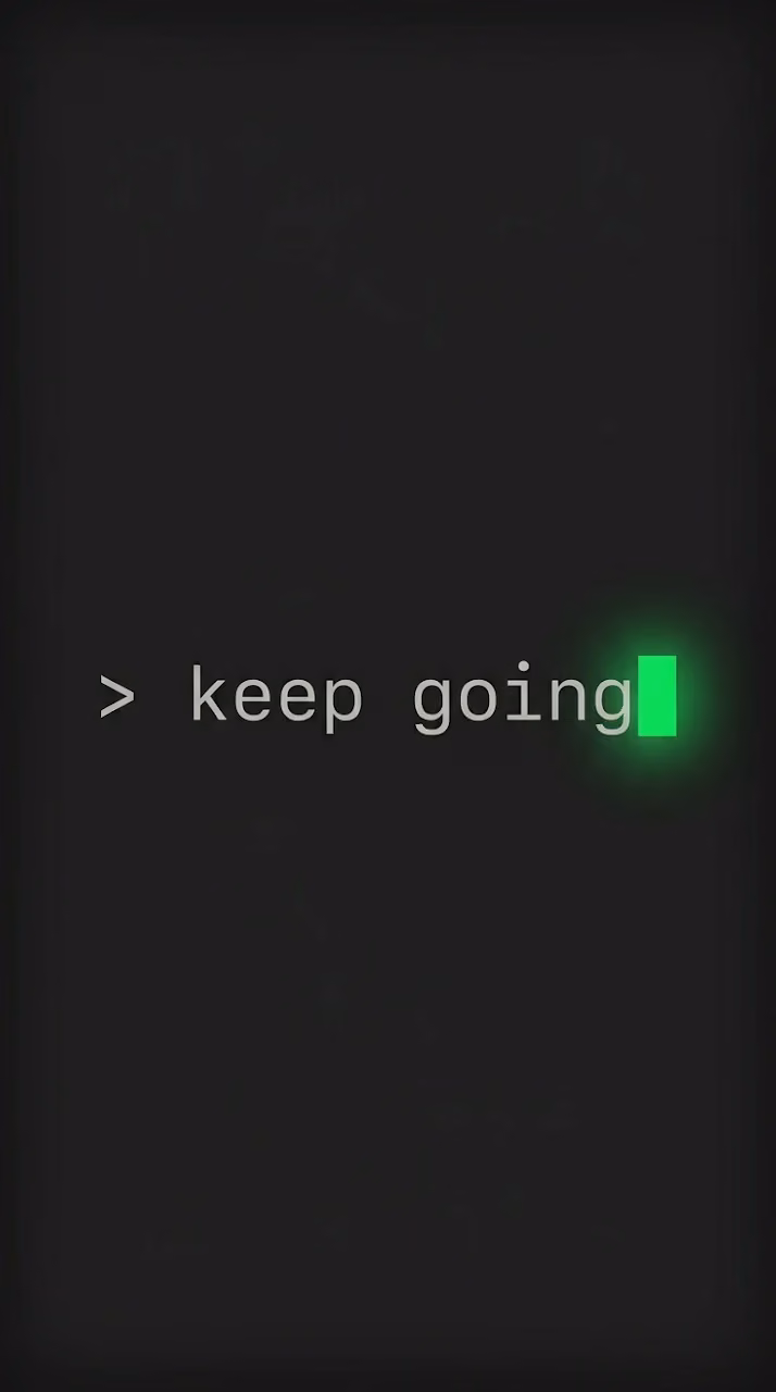 Download Minimalist Charcoal Terminal Text Keep Going Background Wallpaper in Mobile HD Minimalist Charcoal Terminal Text Keep Going Background - Free Mobile AMOLED Wallpaper Background