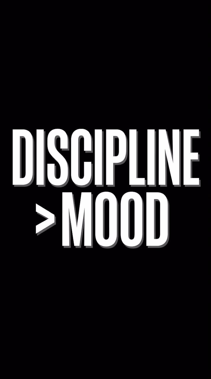 Minimalist Dark Mode Discipline Gym Motivation Background - Free Mobile AMOLED Wallpaper Background