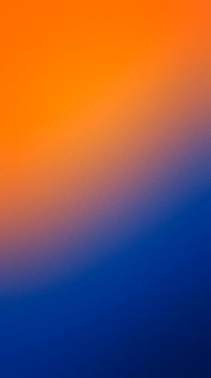 Minimalist Smooth Gradient from Vibrant Orange to Rich Blue - Free Mobile AMOLED Wallpaper Background