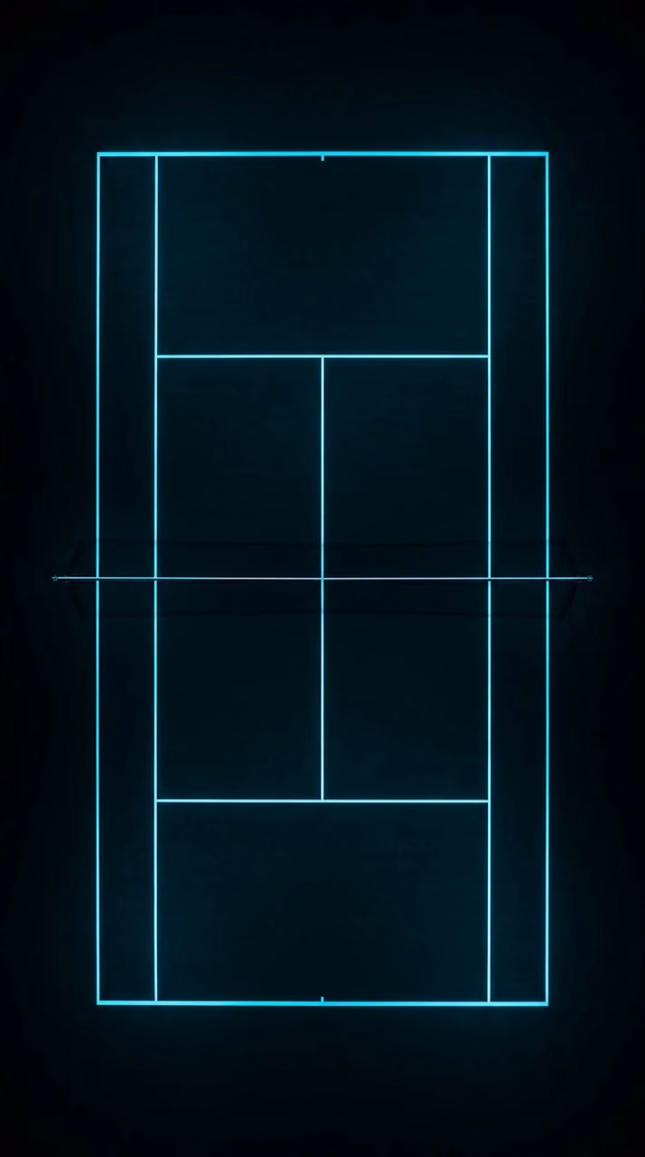 Download Minimalist Tennis Court at Night with Neon Blue Lighting Wallpaper in Mobile HD Minimalist Tennis Court at Night with Neon Blue Lighting - Free Mobile AMOLED Wallpaper Background