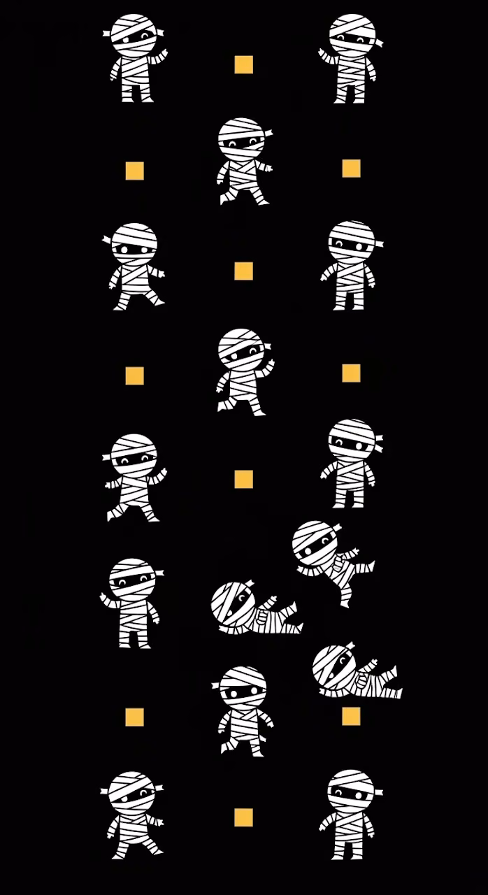 Download Minimalist Vertical Seamless Pattern of Cute Cartoon Mummies on a Black Background Wallpaper in Mobile HD Minimalist Vertical Seamless Pattern of Cute Cartoon Mummies on a Black Background - Free Mobile AMOLED Wallpaper Background