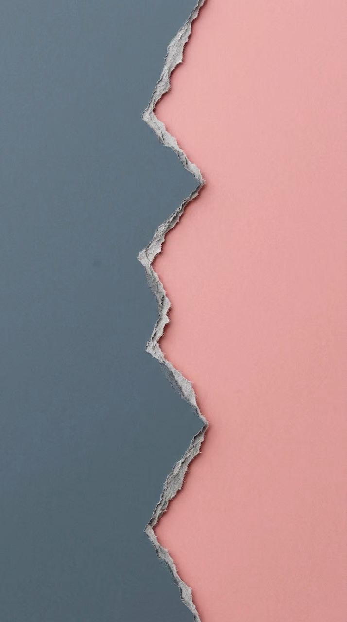 Download Minimalist Zigzag Split Composition in Slate Gray and Blush Pink Wallpaper in Mobile HD Minimalist Zigzag Split Composition in Slate Gray and Blush Pink - Free Mobile AMOLED Wallpaper Background