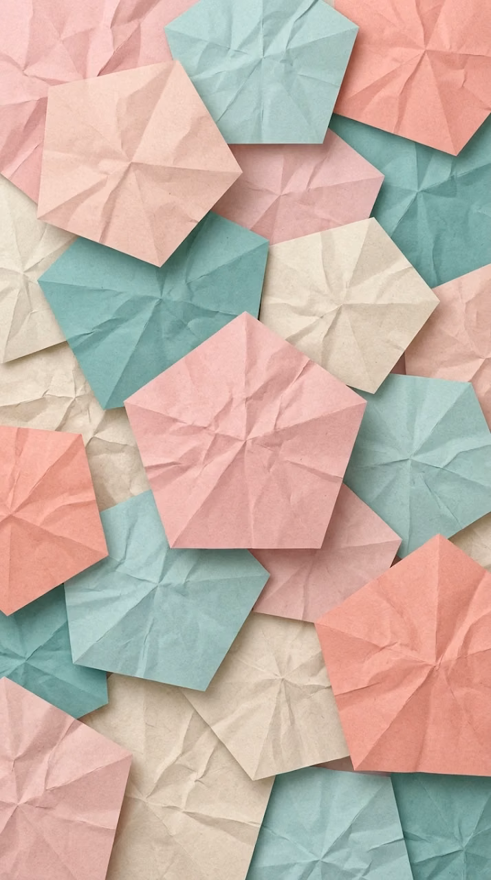 Download Minimalistic Abstract Overlapping Pentagons with Crumpled Paper Texture Wallpaper in Mobile HD Minimalistic Abstract Overlapping Pentagons with Crumpled Paper Texture - Free Mobile AMOLED Wallpaper Background