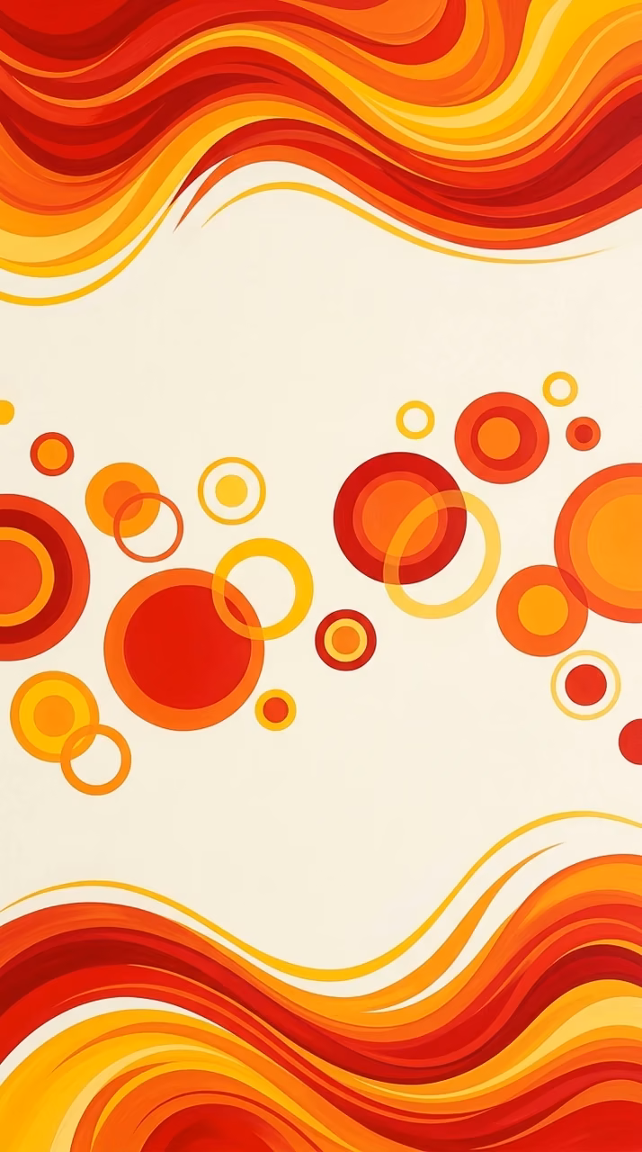 Download Modern Abstract Art with Red and Orange Waves on Cream Background Wallpaper in Mobile HD Modern Abstract Art with Red and Orange Waves on Cream Background - Free Mobile AMOLED Wallpaper Background