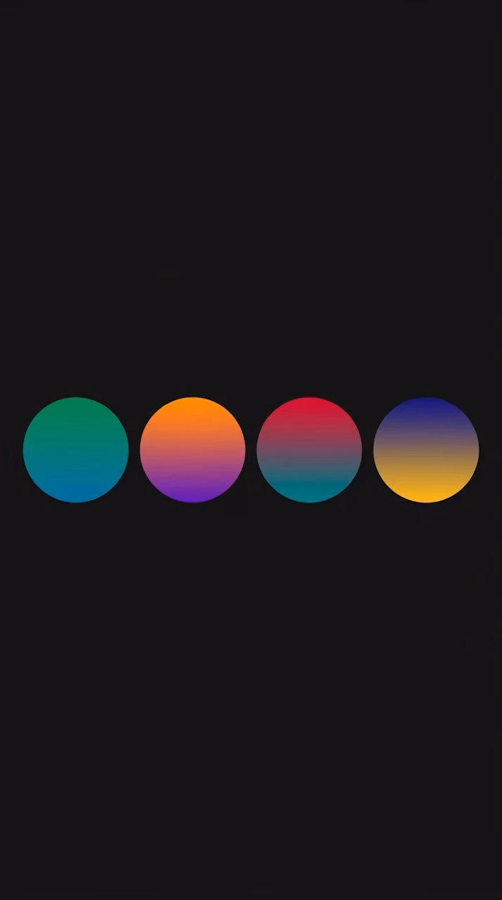 Modern Abstract Gradient Circles on Dark Grey Background - Free Mobile AMOLED Wallpaper Background