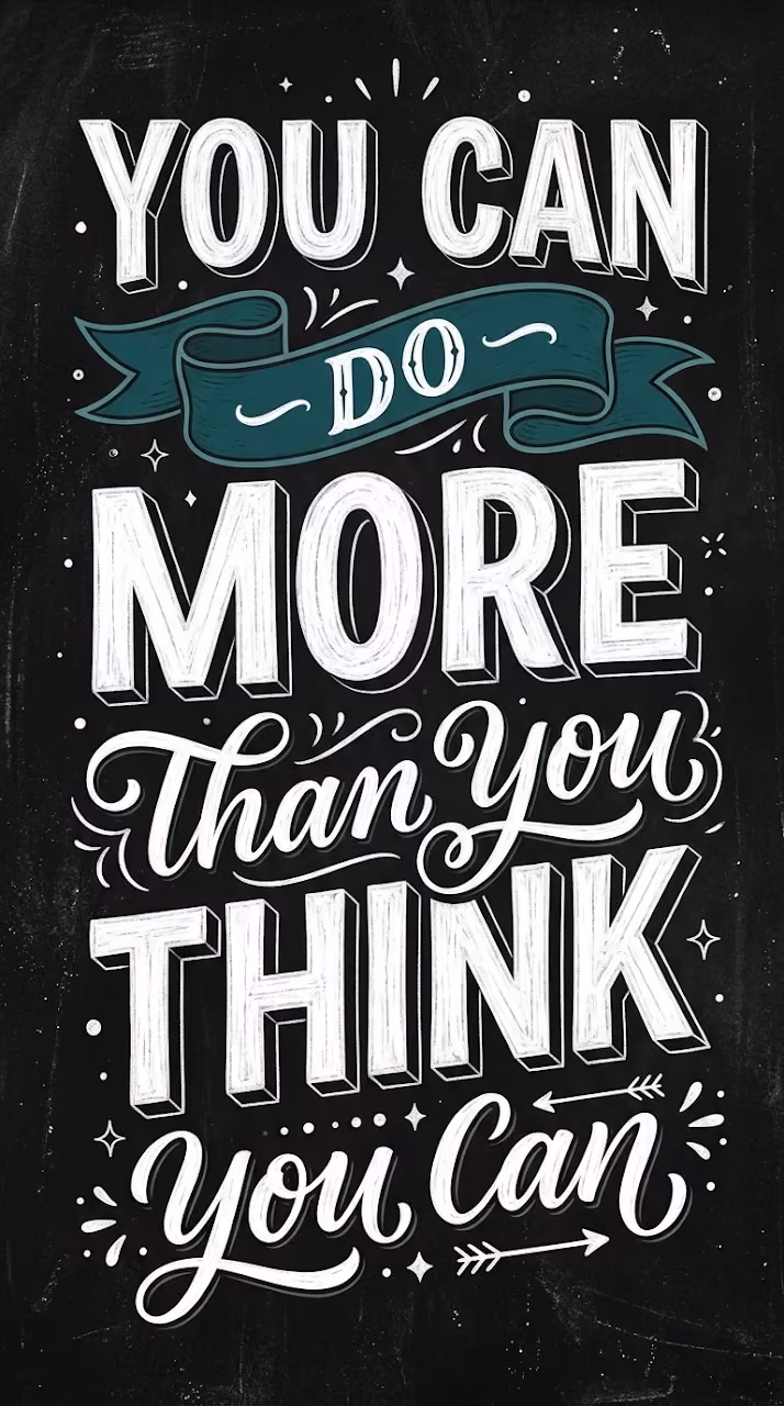Motivational Hand Lettering Quote Art on Black Background - Free Mobile AMOLED Wallpaper Background