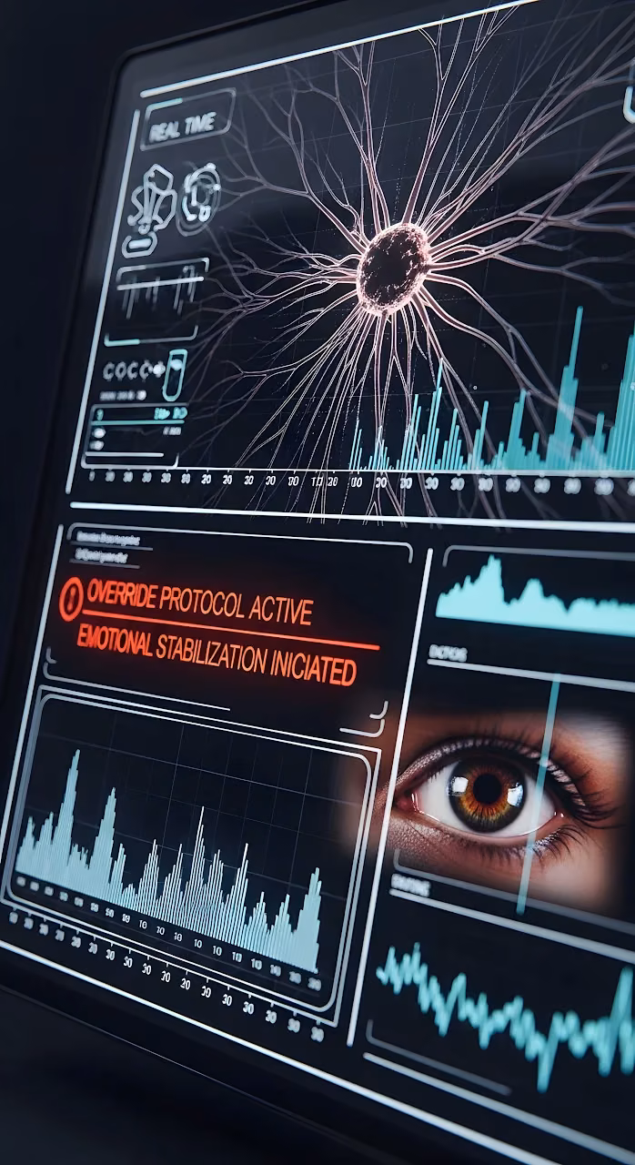 Neuro Stabilization Protocol Monitoring Screen UI - Free Mobile AMOLED Wallpaper Background
