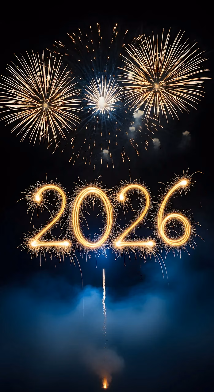 Download New Year 2026 Sparkler Text and Golden Fireworks Wallpaper in Mobile HD New Year 2026 Sparkler Text and Golden Fireworks - Free Mobile AMOLED Wallpaper Background