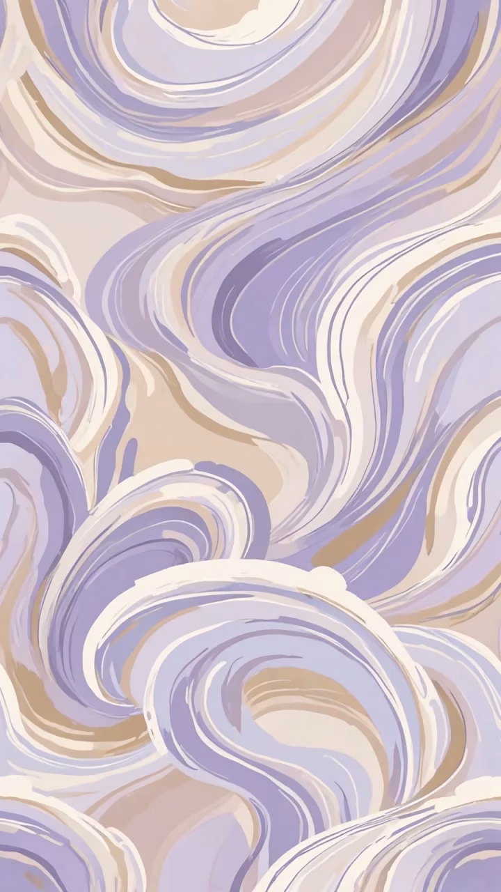 Pastel Lavender Swirls Abstract Art, Fluid Organic Pattern - Free Mobile AMOLED Wallpaper Background