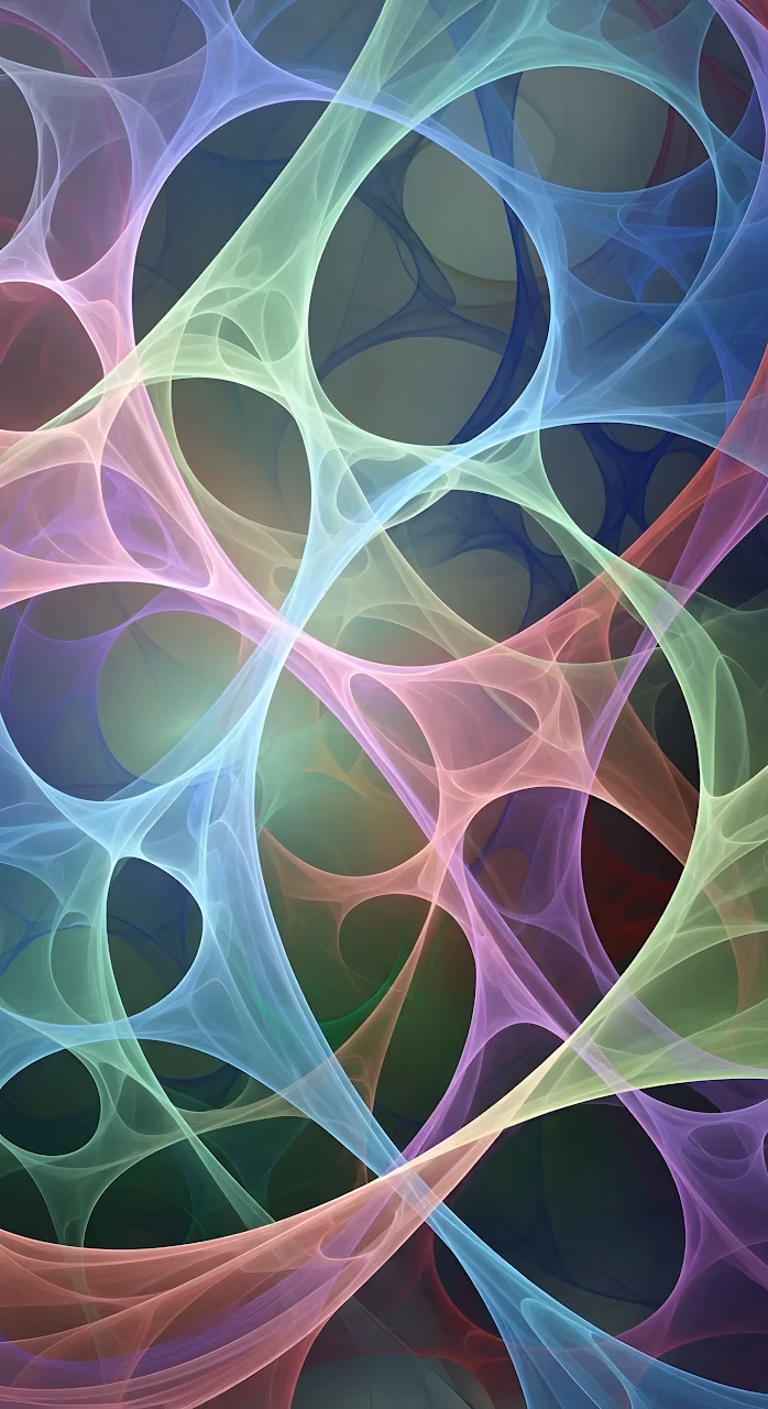 Pastel Translucent Fractal Web Network - Free 4K Desktop Wallpaper Background