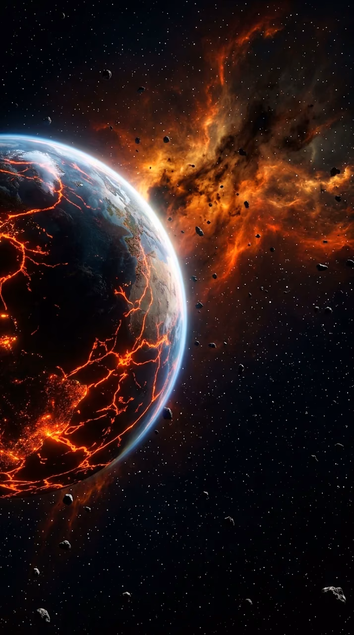 Download Planet Earth in Space with Fiery Clouds 3D Render Wallpaper in Mobile HD Planet Earth in Space with Fiery Clouds 3D Render - Free Mobile AMOLED Wallpaper Background