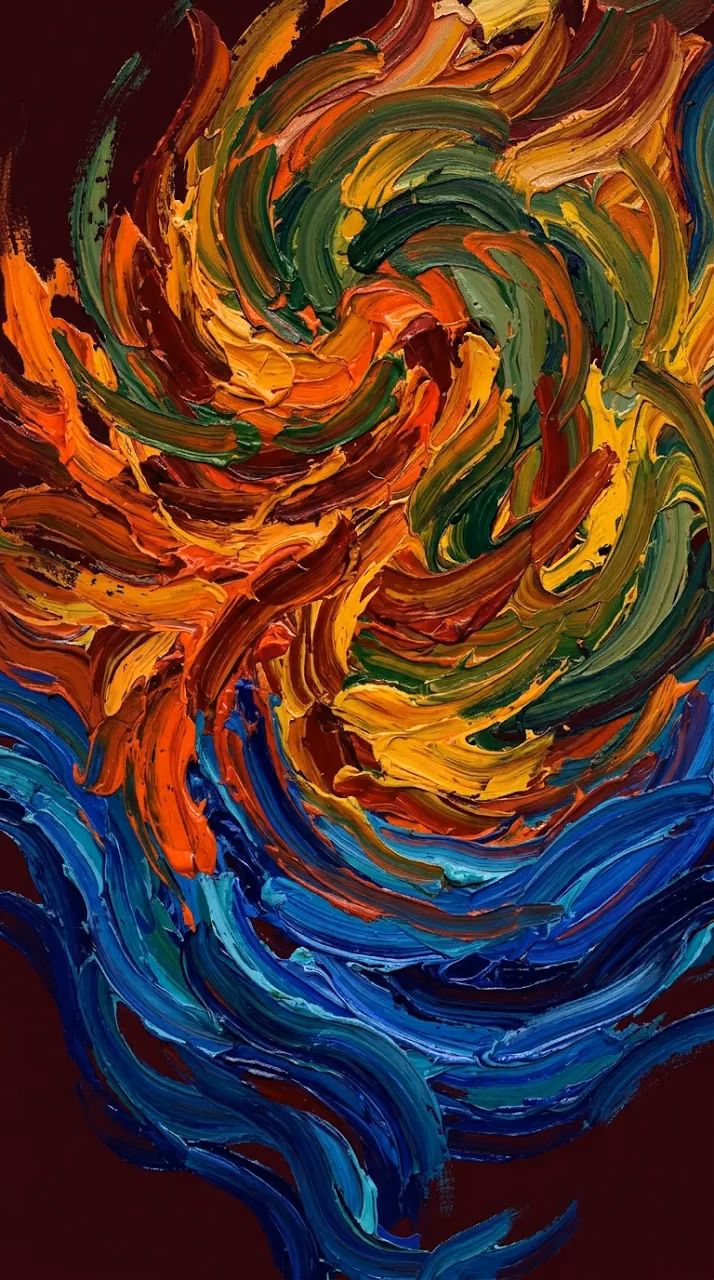 Download Post-Impressionist Abstract Swirling Patterns on Maroon Wallpaper in Mobile HD Post-Impressionist Abstract Swirling Patterns on Maroon - Free Mobile AMOLED Wallpaper Background