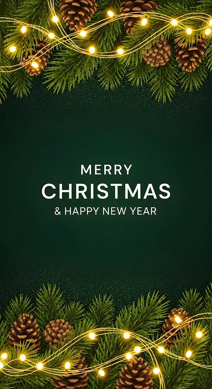 Download Realistic Pine Cones and Fairy Lights Christmas Border Wallpaper in Mobile HD Realistic Pine Cones and Fairy Lights Christmas Border - Free Mobile AMOLED Wallpaper Background
