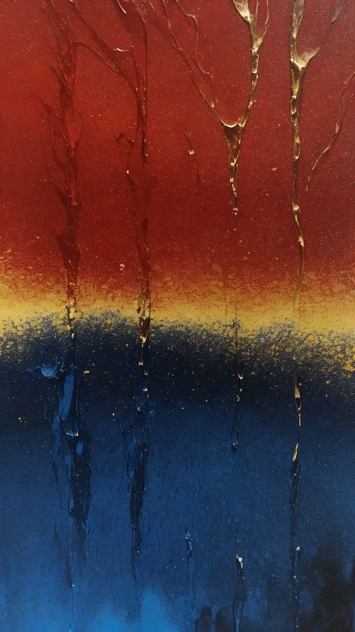 Download Red Blue Gold Gradient Abstract with Vertical Drips Wallpaper in 4K UHD Red Blue Gold Gradient Abstract with Vertical Drips - Free 4K Desktop Wallpaper Background