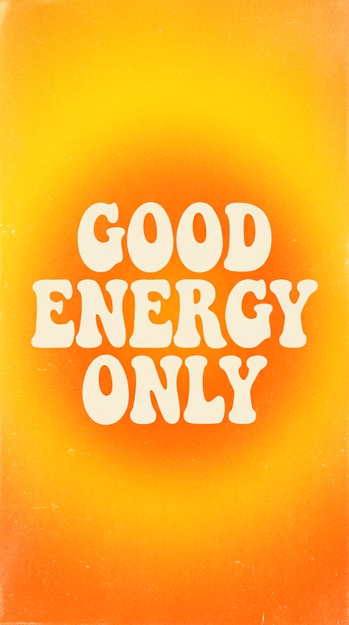 Retro Yellow Aura Gradient Affirmation Typography Background - Free Mobile AMOLED Wallpaper Background