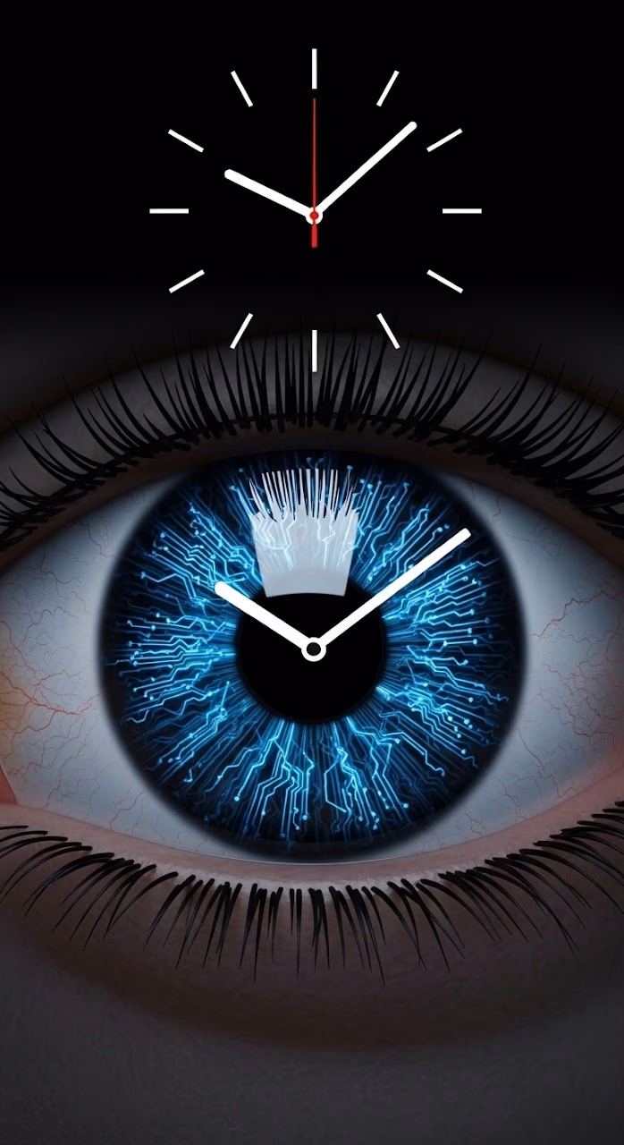 Robotic Cybernetic Eye Macro View - Free Mobile AMOLED Wallpaper Background