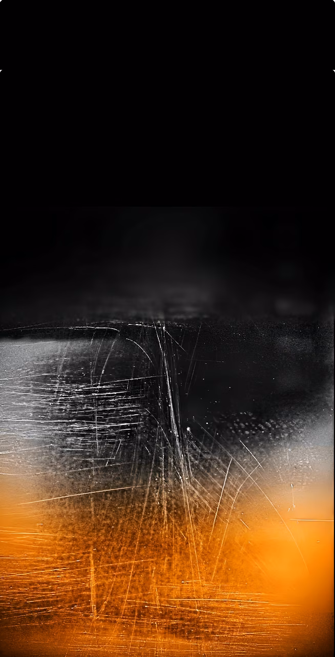 Scratched Metal Grunge Texture Dark Abstract Orange Glow - Free Mobile AMOLED Wallpaper Background