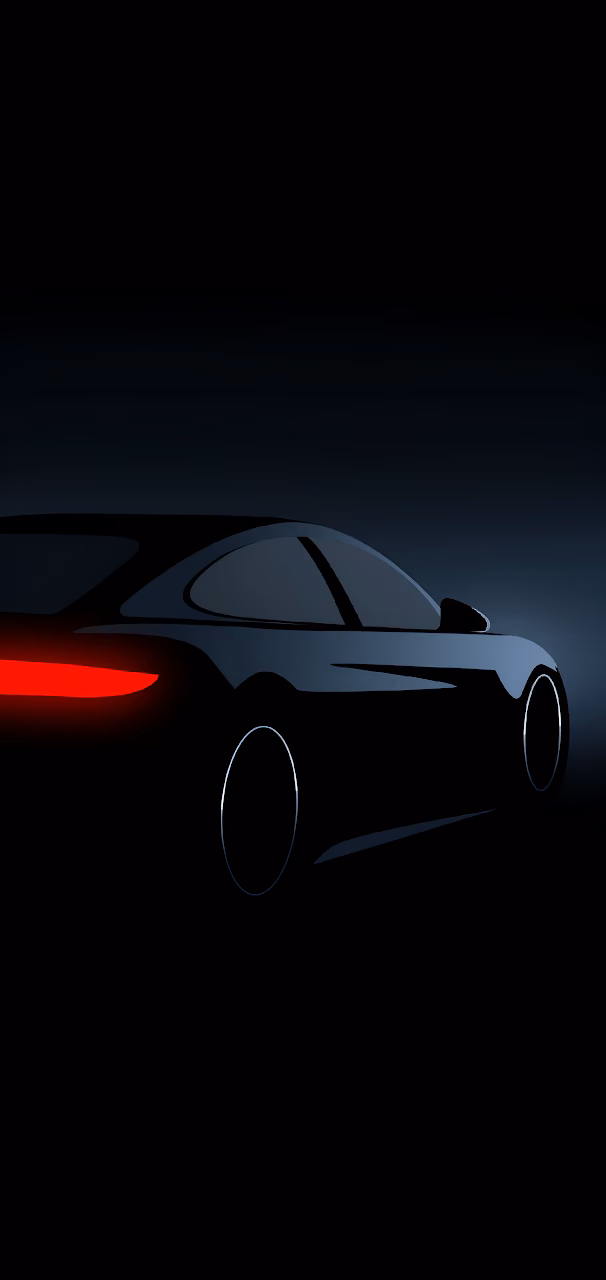 Download Silhouetted Sports Car with Red Taillight in Dark Setting Wallpaper in Mobile HD Silhouetted Sports Car with Red Taillight in Dark Setting - Free Mobile AMOLED Wallpaper Background