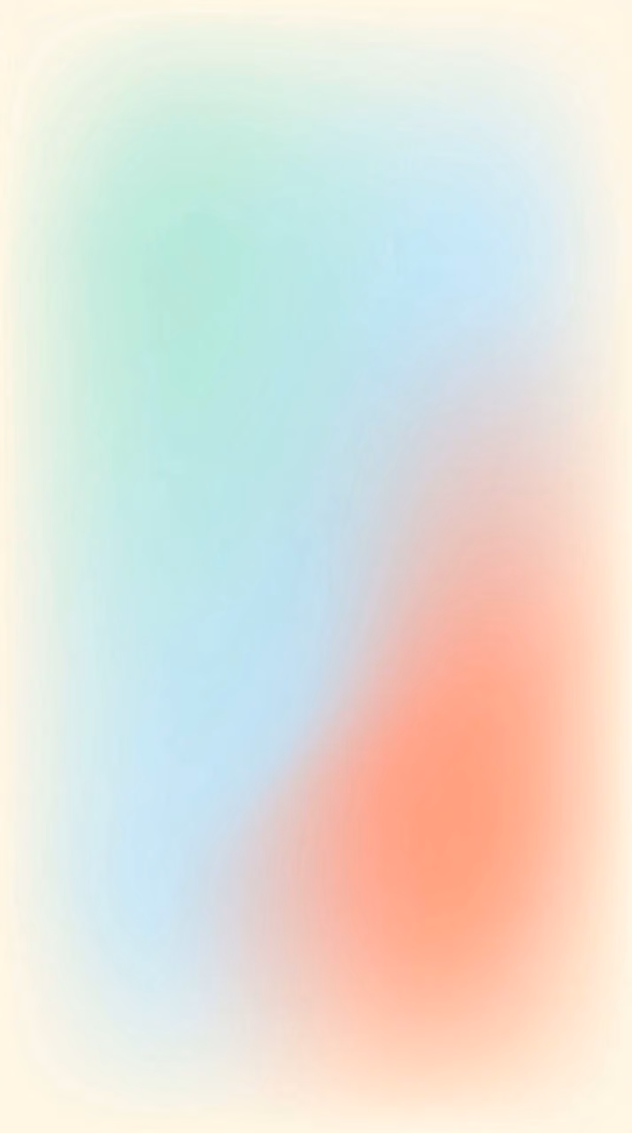 Soft Abstract Gradient in Mint, Baby Blue, and Coral - Free Mobile AMOLED Wallpaper Background