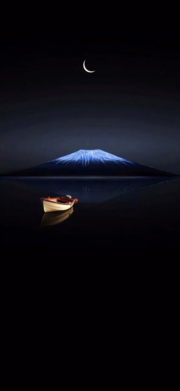 Download Solitary Boat on Dark Lake Reflecting Glowing Mountain Peak Wallpaper in 4K UHD Solitary Boat on Dark Lake Reflecting Glowing Mountain Peak - Free 4K Desktop Wallpaper Background