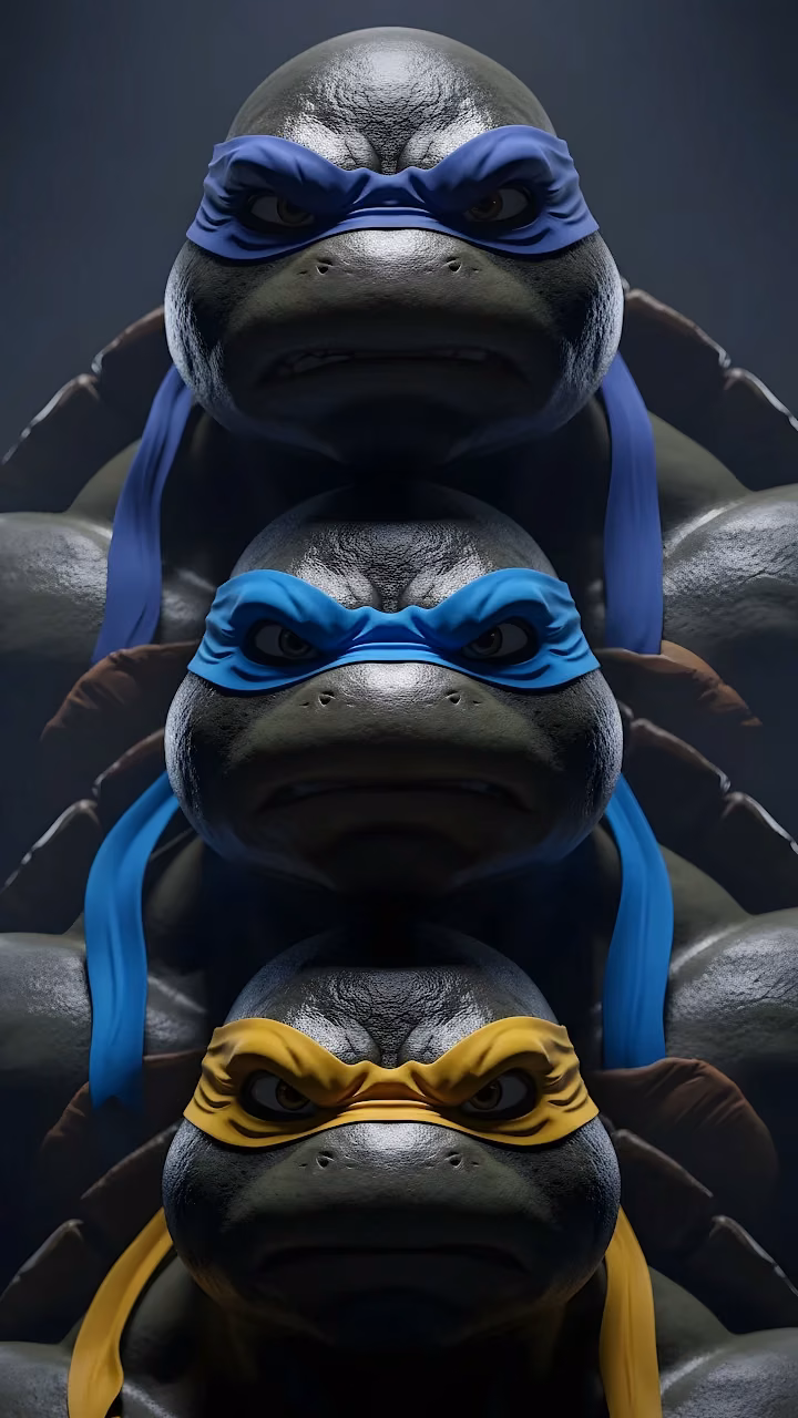Download Stacked Dark Teenage Mutant Ninja Turtle Faces Wallpaper in Mobile HD Stacked Dark Teenage Mutant Ninja Turtle Faces - Free Mobile AMOLED Wallpaper Background