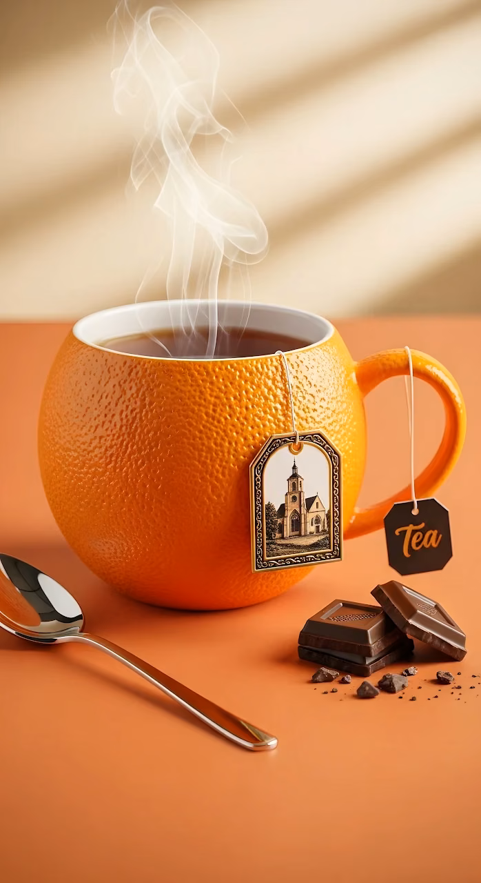 Download Steaming Orange Peel Tea Mug with Chocolate Squares Still Life Wallpaper in Mobile HD Steaming Orange Peel Tea Mug with Chocolate Squares Still Life - Free Mobile AMOLED Wallpaper Background