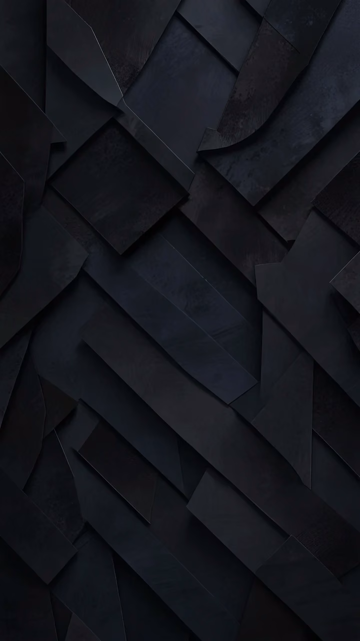 Textured Black Geometric Panel Pattern - Free Mobile AMOLED Wallpaper Background
