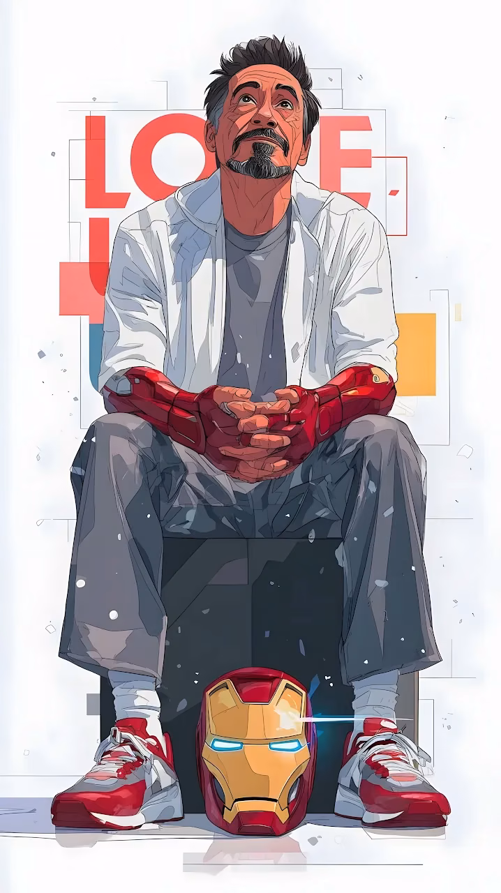 Download Tony Stark Inspired Character with Iron Man Gauntlets Wallpaper in Mobile HD Tony Stark Inspired Character with Iron Man Gauntlets - Free Mobile AMOLED Wallpaper Background