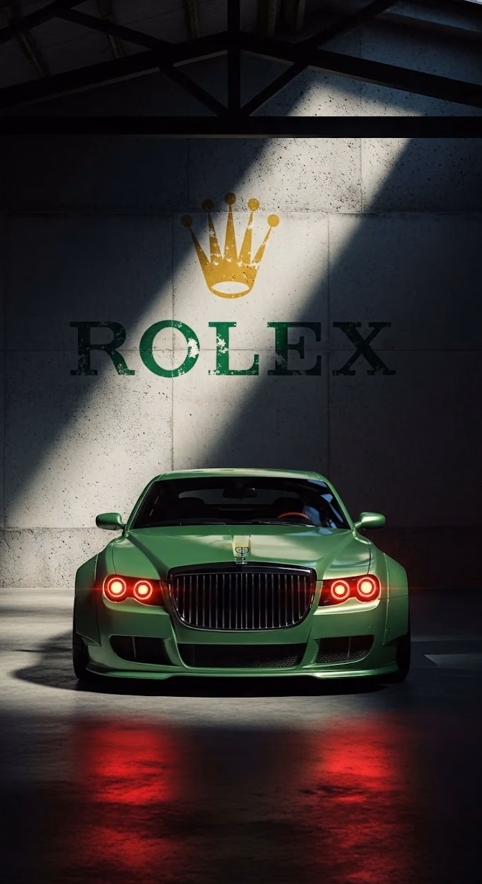 Ultra Luxury Racing Car in Dark Industrial Garage - Free Mobile AMOLED Wallpaper Background