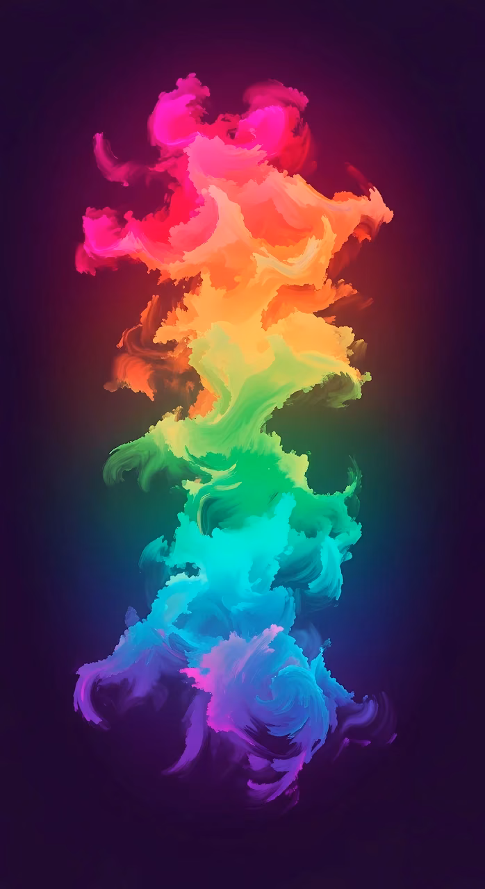 Download Vertical Rainbow Smoke Plume Abstract Art Wallpaper in Mobile HD Vertical Rainbow Smoke Plume Abstract Art - Free Mobile AMOLED Wallpaper Background