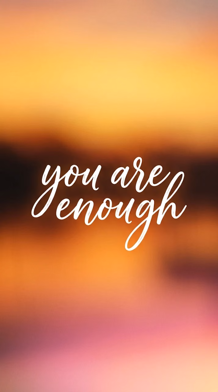 Warm Sunset Blur Gradient Affirmation Typography Background - Free Mobile AMOLED Wallpaper Background