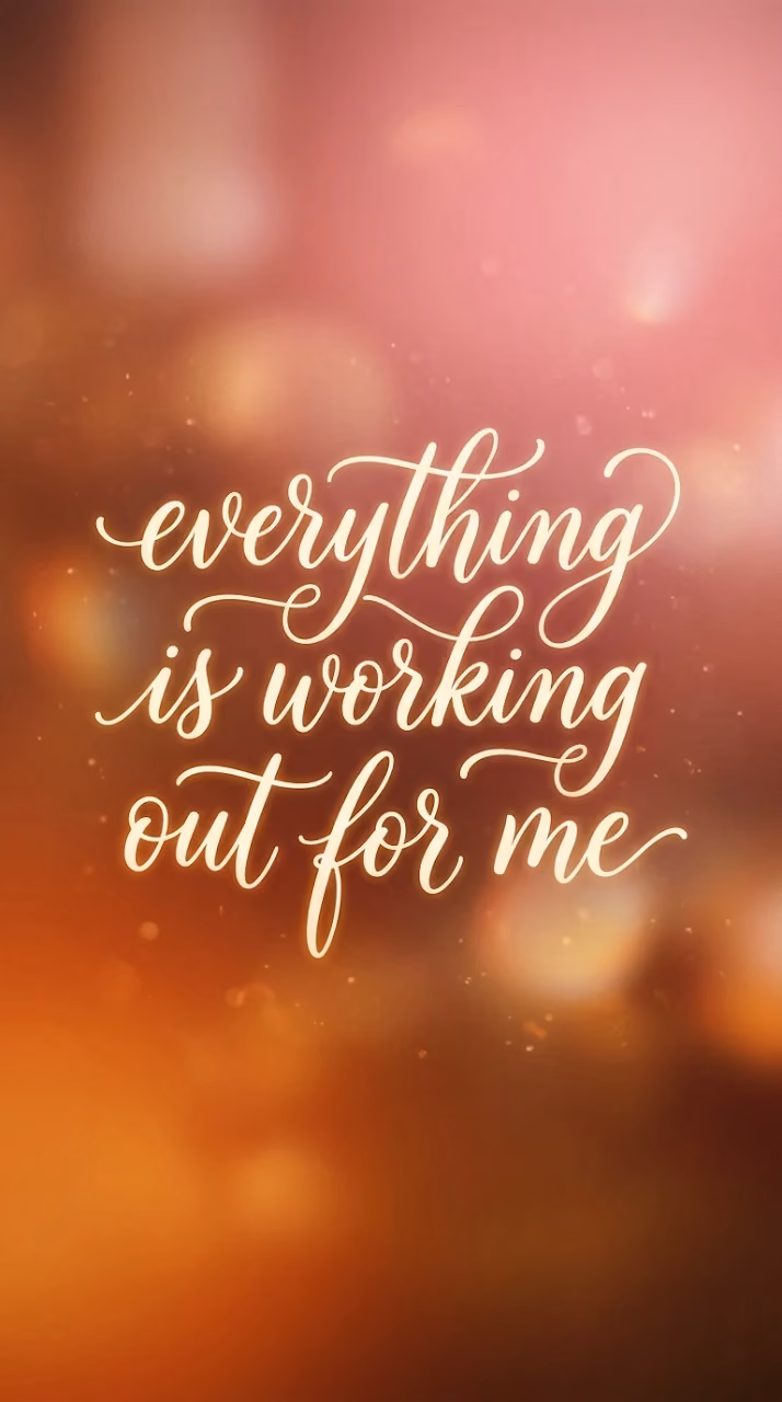 Warm Sunset Gradient Handwritten Affirmation Background - Free Mobile AMOLED Wallpaper Background
