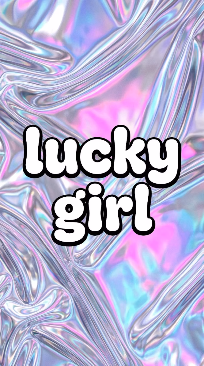 Y2K Holographic Foil Bubble Typography Background - Free Mobile AMOLED Wallpaper Background