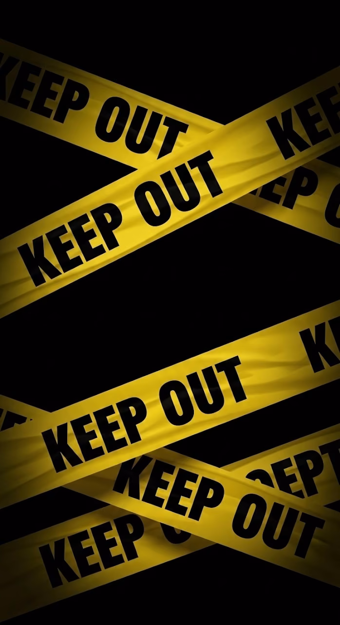Yellow Caution Tape Keep Out Graphic Pattern - Free Mobile AMOLED Wallpaper Background