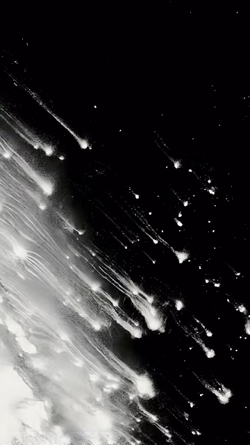 Abstract Black White Meteor Streaks Cosmic Ink Art - Free 4K & 8K Mobile Wallpaper