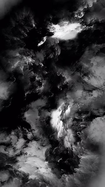 Abstract Black White Turbulence Smoke Texture Art - Free 4K & 8K Mobile Wallpaper