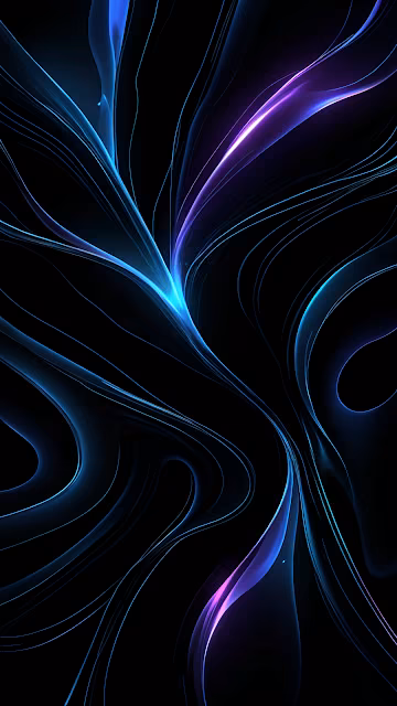 Abstract Neon Flow Lines Blue Purple Dark Energy Swirl - Free 4K & 8K Mobile Wallpaper