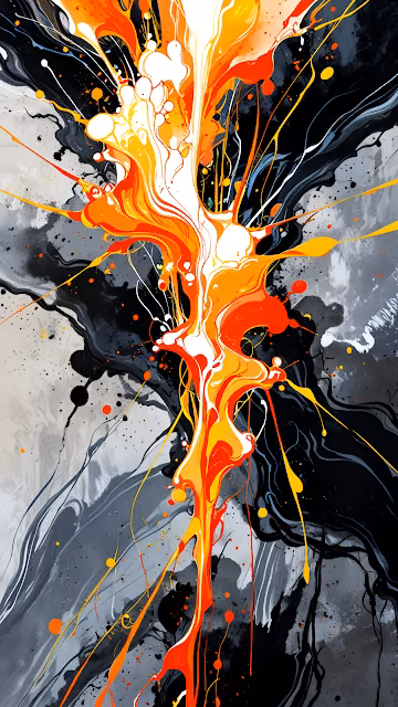 Abstract Paint Explosion Dynamic Color Splatter Art Vertical - Free 4K & 8K Mobile Wallpaper