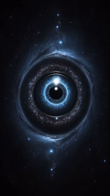 Cosmic Eye with Galaxy Iris in Deep Space - Free 4K & 8K Mobile Wallpaper
