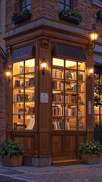 Cozy Corner Bookstore with Warm Window Light - Free 4K & 8K Mobile Wallpaper
