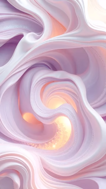 Flowing Silk Abstract with Pink and Gold Swirls - Free 4K & 8K Mobile Wallpaper